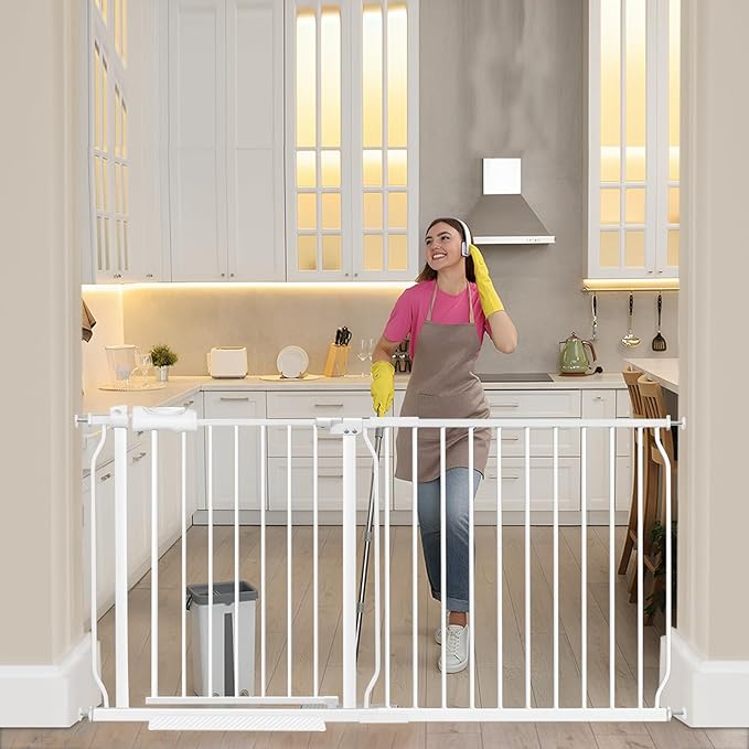 Extra Wide Baby Gate Extra Tall Dog Gate by HOOOEN