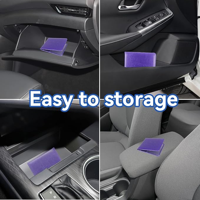 Car Registration and Insurance Holder, Premium Pu Leather Vehicle Glove Box - Image 5
