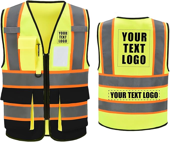 AYKRM Custom Logo Personalised Printed High Visibility Reflective 2 two tone by AYKRM