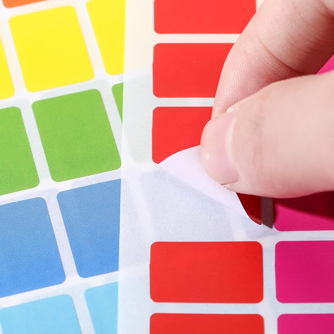 Tallew 2800Pieces 10 Color Coding Labels Rectangle Colored Stickers Assorted - Image 4