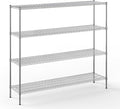 18" Deep x 72" Wide x 64" Height Wire Shelving Kit | 4-Tier | NSF Commercial by Regal+Altair
