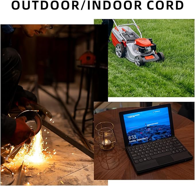 EP 25 Ft Outdoor Extension Cord, 12/3 SJTW Heavy Duty Extension Cable - Image 6