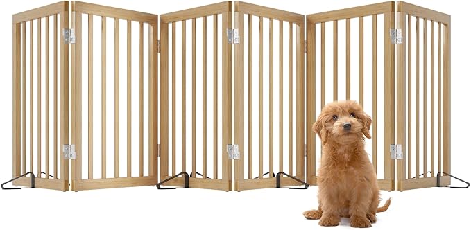 Extra Wide Dog Gates for Doorways, Bamboo Dog Gates for The House Stairs by MinoKesper