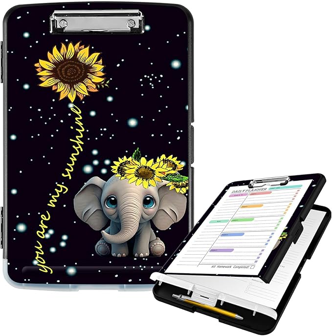 Clipboard with Storage High Capacity Plastic Nursing Clipboards with Pen Holder by Unknown