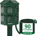 Outdoor Power Strip Waterproof, 90 FT Extension Cord, 6 Grounded Outlets by Unknown