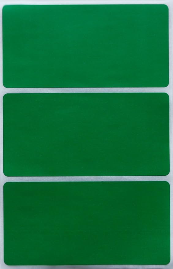 Royal Green Rectangular Stickers Color-Coding Labels by RoyalGreen