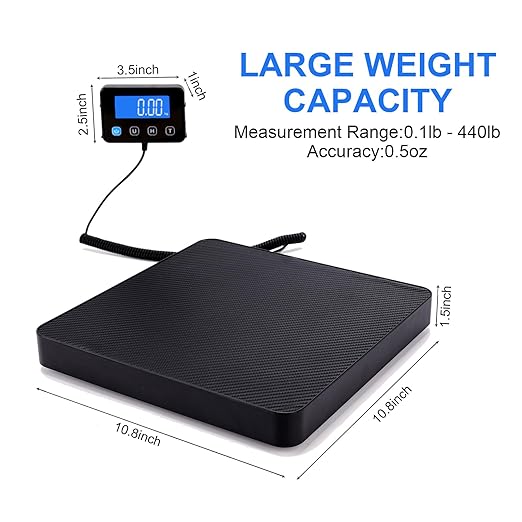 Digital Shipping Scale, 5g High Accuracy 440 lb Postal Scale - Image 2