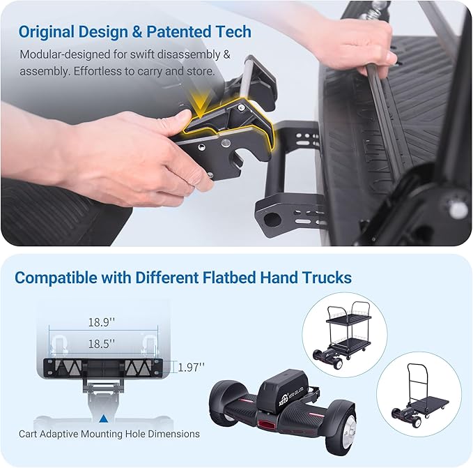 Electric Platform Trucks, Foldable Push Cart Dolly 661 LBS Capacity, 1000W - Image 4