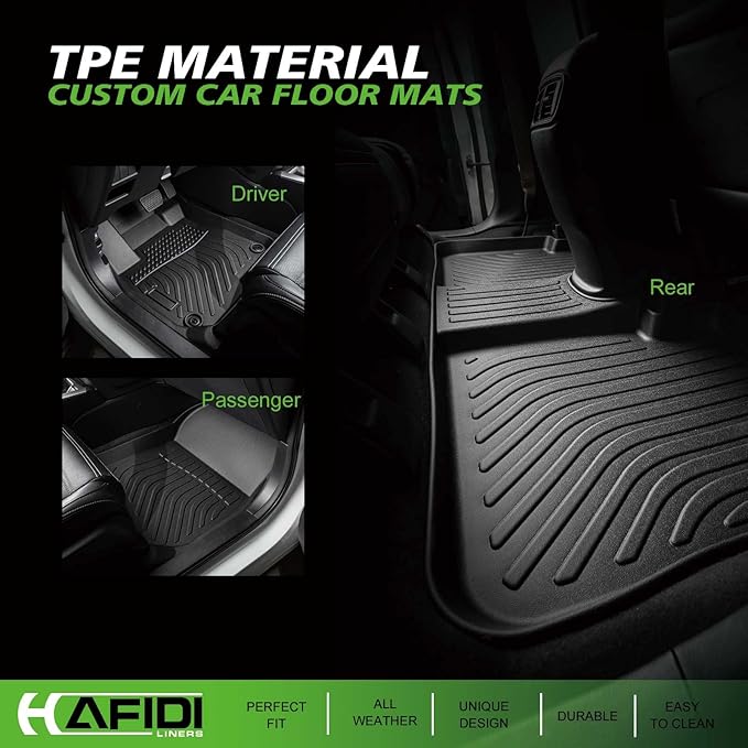 HAFIDI® Floor Mats Fit for 2014-2018 Nissan Altima All Weather Protection TPE - Image 2