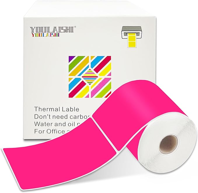 3 X 5 Inch Printable Waterproof Rectangle Color Coding Labels, 300 Per Roll by YOULAISHI