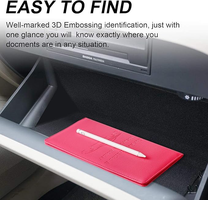 Cacturism Car Registration and Insurance Holder, Car Accessories Vehicle Glove - Image 7