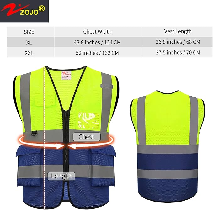 zojo High Visibility Safety Vests - Image 2