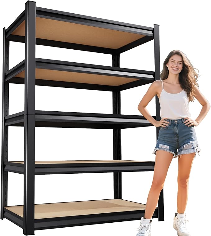 46" W Garage Shelving Heavy Duty Storage Shelves Adjustable Garage Shelves 5 by AOJUFEO
