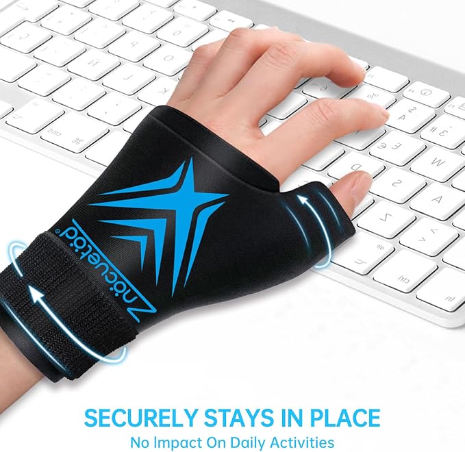 Wrist Ice Pack Wrap for Pain Relief Reusable Wrist Brace Cold Gel Gloves Hand - Image 7