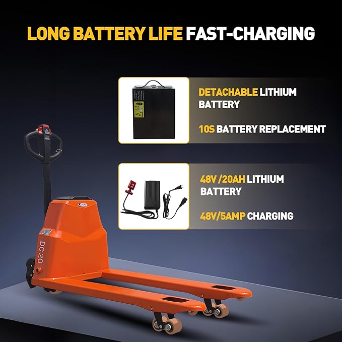 Full Electric Pallet Jack, Lithium Battery Truck Powered Handling Jacks - Image 5