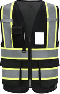 A-SAFETY Mesh High Vis Vest Lightweight Reflective Construction Vest by A-SAFETY