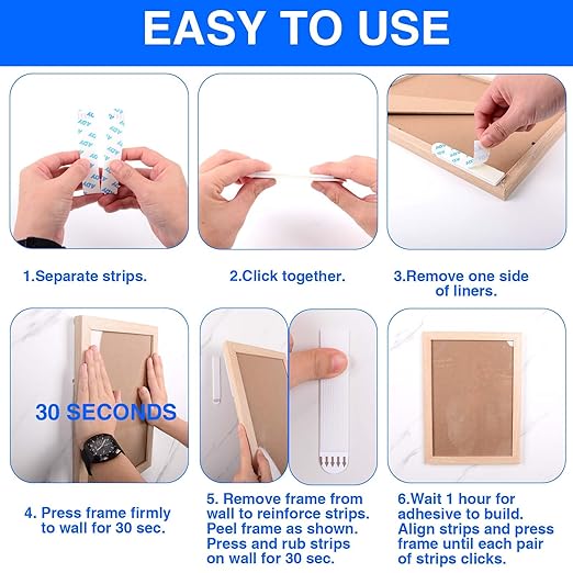 ADY Picture Hanging Strips Heavy Duty 40Pairs，Damage Free Removable Picture - Image 4