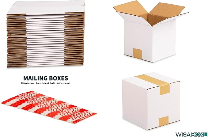 5x5x5 inch White Shipping Boxes, Corrugated Cardboard Small Boxes - Image 8