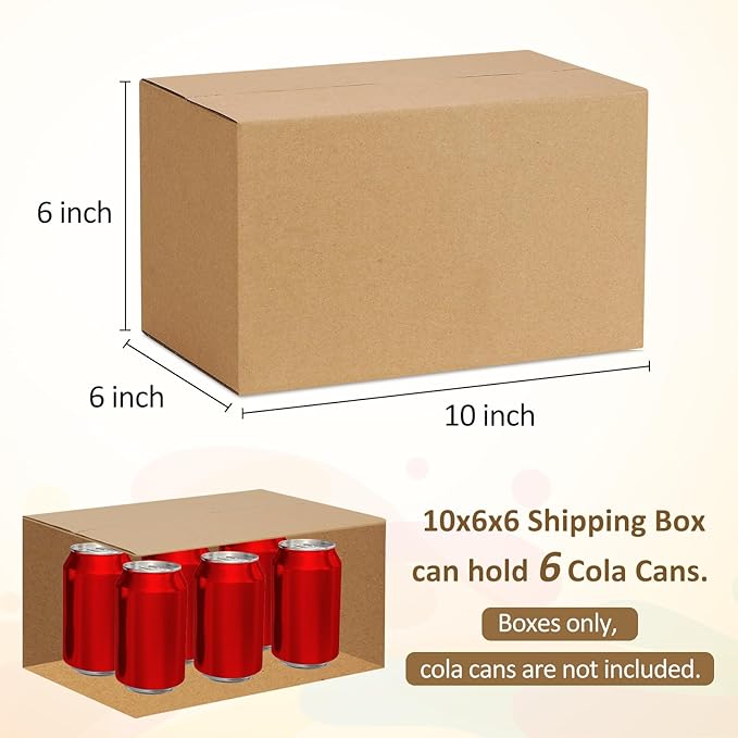 Eupako 10x6x6-Small-Shipping-Boxes-30-Pack-Brown-Corrugated-Box-Mailers - Image 2