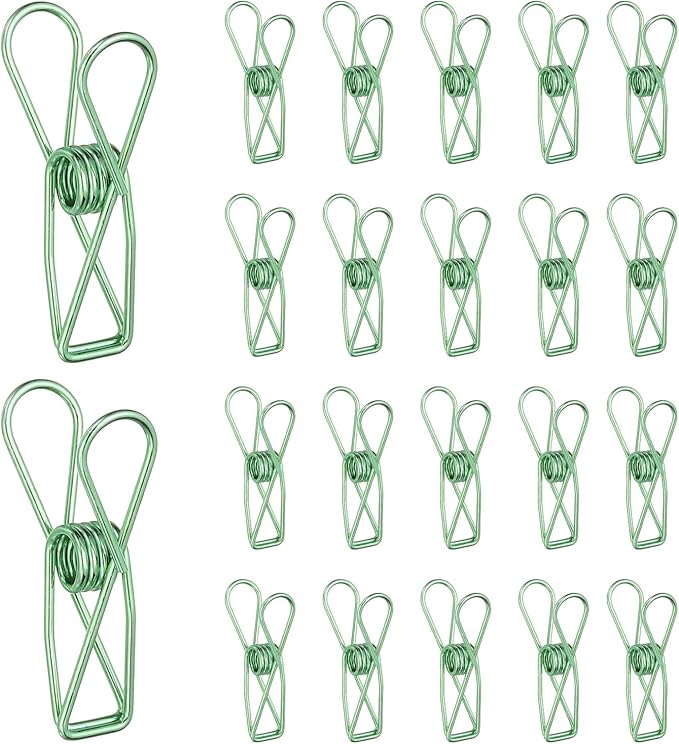 PATIKIL 50Pcs Paper Office Binder Clips, 1.26" Small Metal Wire Hollow Out by PATIKIL