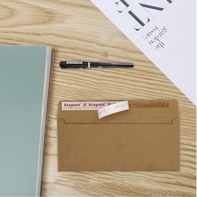 120 PCS #10 Brown Self Seal Kraft 4-1/8 x 9-1/2 inches Security Envelopes - Image 4