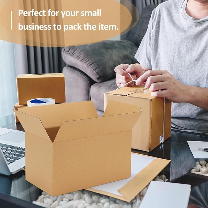 Eupako 11x6x6-Small-Shipping-Boxes-30-Pack-Brown-Corrugated-Box-Mailers - Image 6