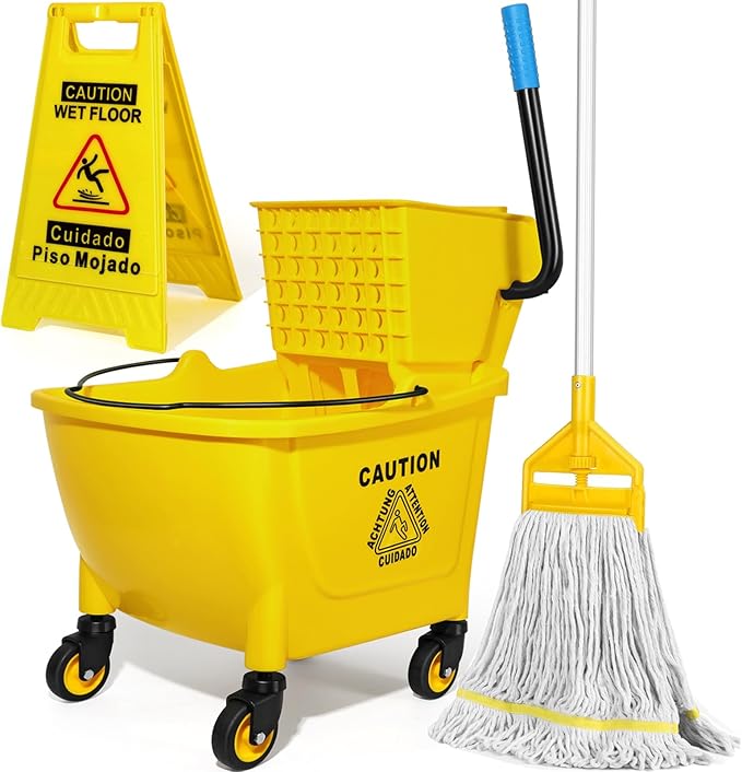 35 Qt Commercial Mop Bucket by SOBONNE