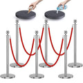 kaiyomi 6Pcs Stanchions with Red Velvet Ropes Set, 5 Feet Velvet Ropes and by KaiyomiCrowdControlSeries