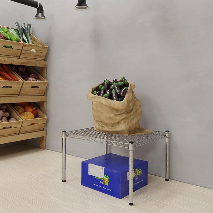 21''W x 24''L x 14''H Chrome Plated Wire Dunnage Rack | Off The Floor Storage - Image 2