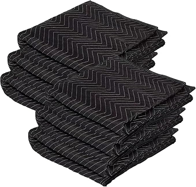 6 Pack Moving Blanket 40x 72" Moving Pads by BEIBOON