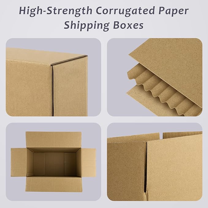 Frametory 11x6x6 Pack of 25 Corrugated Cardboard Packing Shipping Mailing - Image 4