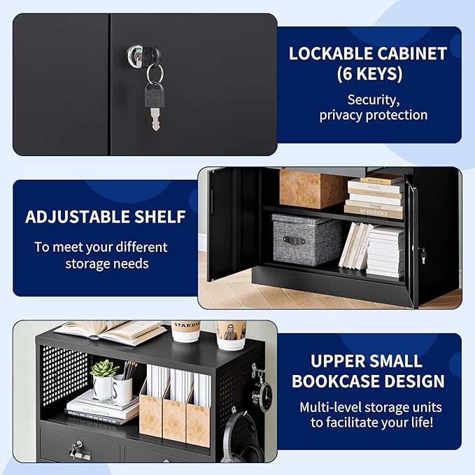 Yizosh Metal Storage Cabinet - Image 8