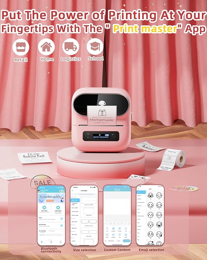 Phomemo M220 Bluetooth Label Maker Machine, Label Printer - Image 2