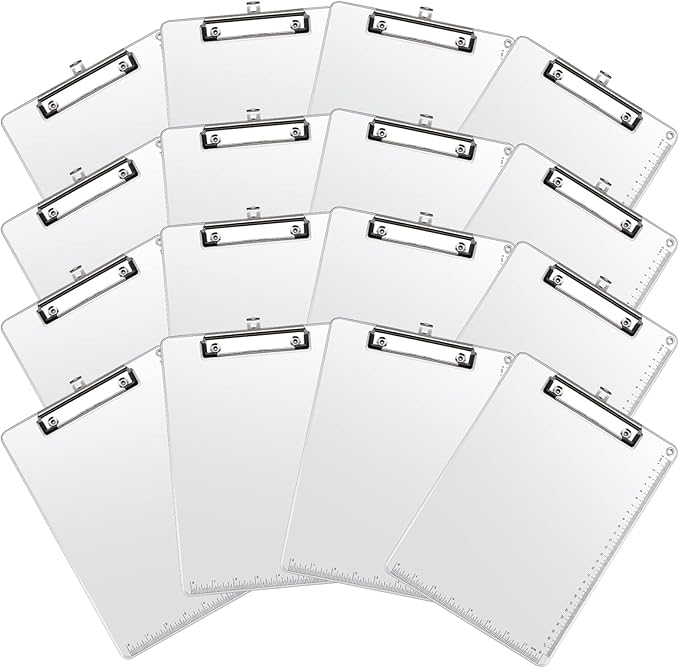 16 Pieces Metal Clipboard, A4 Letter Size 12.5 x 9 Inch Aluminum Edge Document by Henoyso