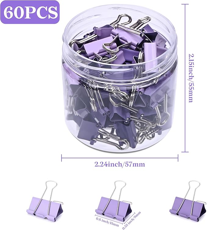 Temiary Aesthetic Binder Clips, Binding Paperwork Clamps - Image 2
