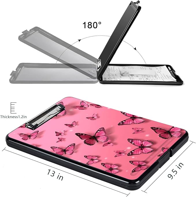 Clipboard with Storage, High Capacity Plastic Storage Clipboard with Pen Holder - Image 2