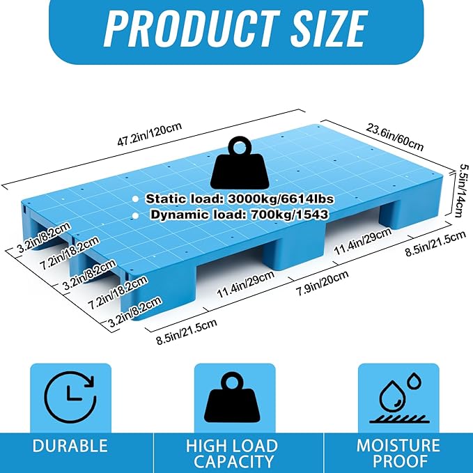 1 Pcs Plastic Pallet for Basement Storage Easy Stack Lightweight Floor Pallet - Image 2