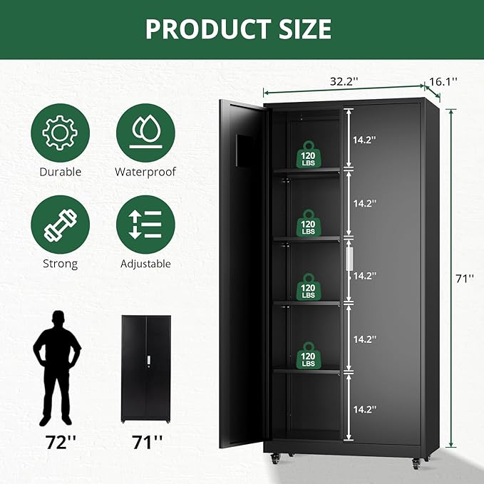 Synorla Metal Storage Cabinet - Image 3
