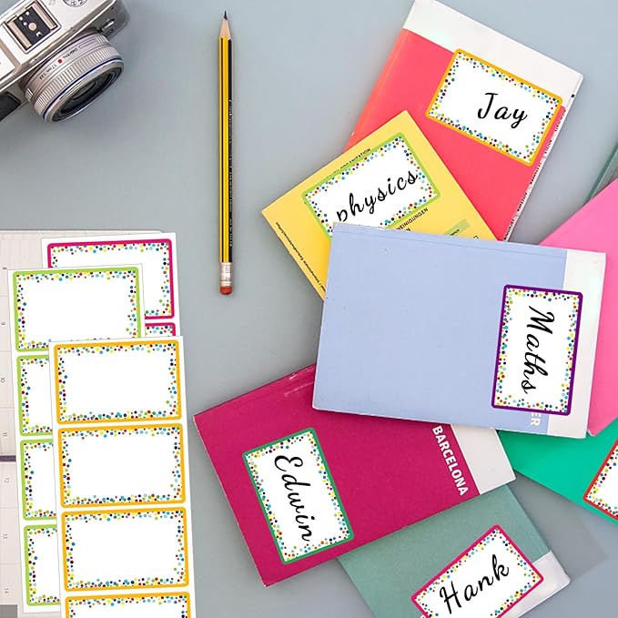 240 Pieces Decorative Colorful Name Tags - Image 3