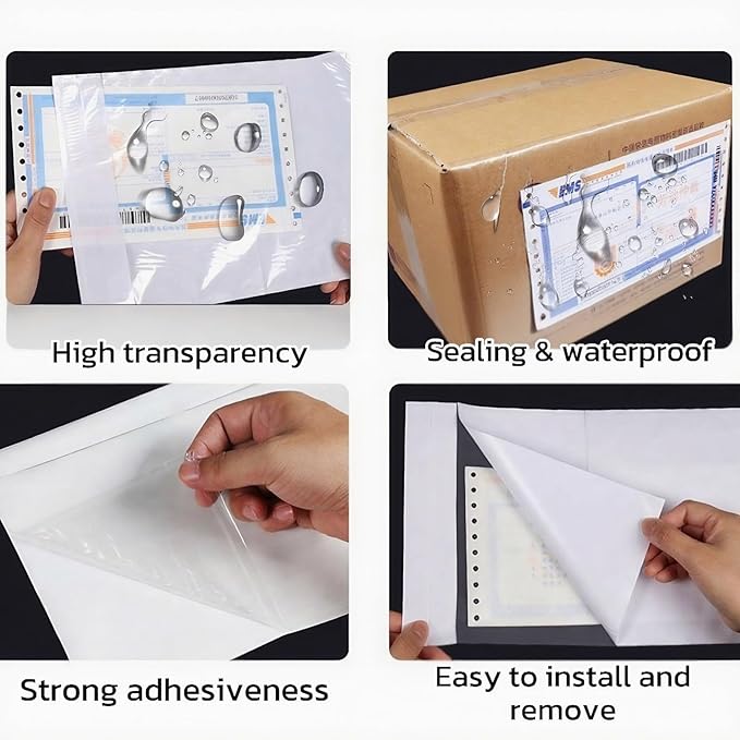 200PCS 9.5" x 12" Self-Adhesive Packing List Envelopes, Plastic Waterproof - Image 4