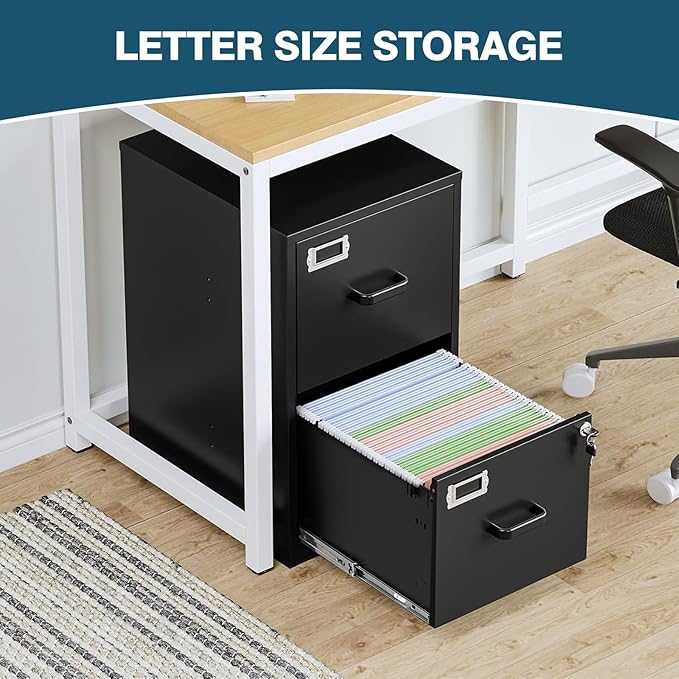 MIIIKO 2 Drawer Filing Cabinet - Image 5