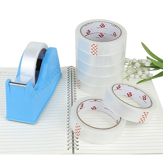 BOMEI PACK Clear Tape, 1 Inch x 164 Ft, Transparent Tape Refills, Strong Gift - Image 4