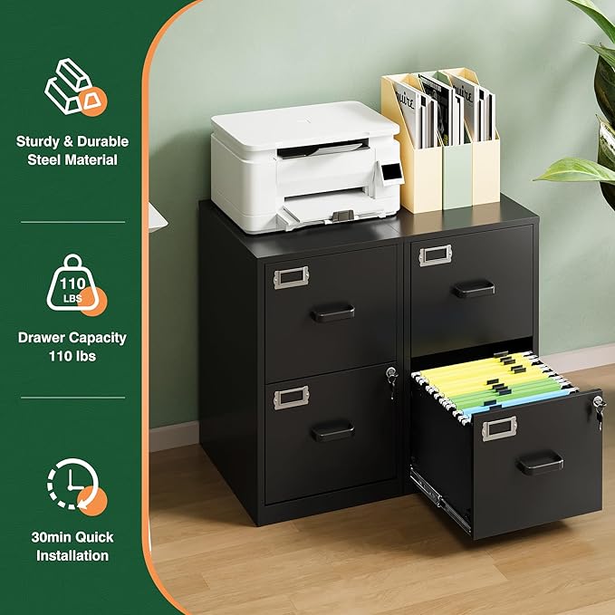 Letaya 2 Drawer File Cabinet - Image 7