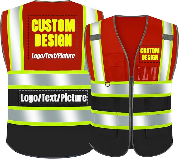 BeautyWill Custom Logo Safety Vest Class2 High Visibility Reflective Vest by BeautyWill
