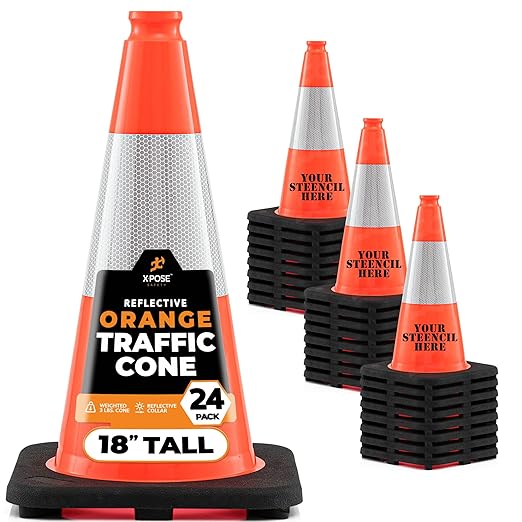Xpose Safety 18 Inch Orange Traffic Cones by XposeSafety
