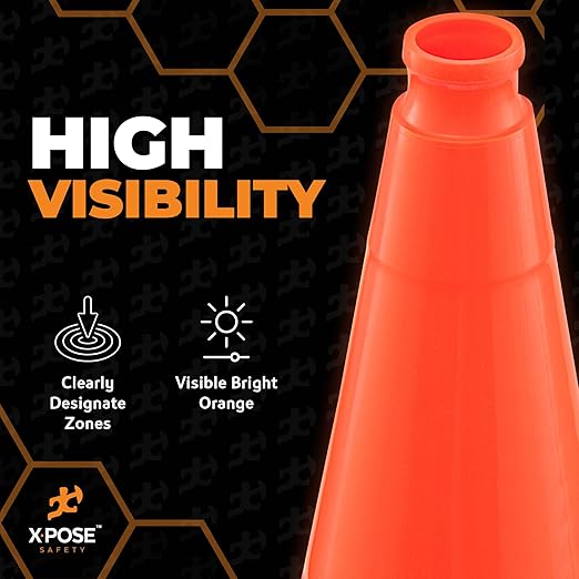 Xpose Safety 28 Inch Orange Traffic Cones, Kids and Construction - Image 5