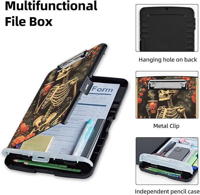 Clipboard with Storage Box & Pen Holder, Heavy Duty Clip Boards 8.5x11 - Image 3