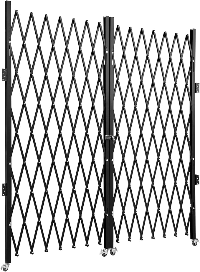 VEVOR Double Folding Security Gate, Steel Accordion Security Gate, Flexible - Image 10