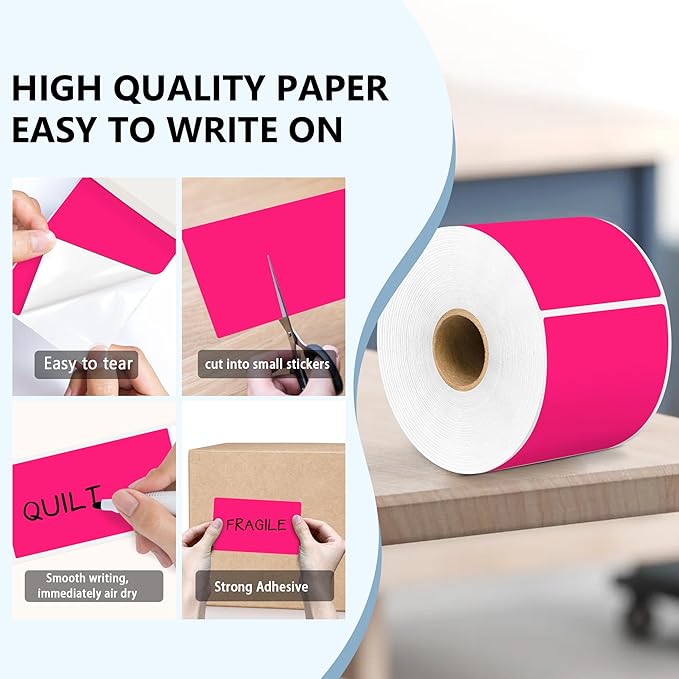 PARLAIM 3 X 5 Inch 4Rolls/1000 Per Roll Rectangle Inventory Color Coding Labels - Image 3