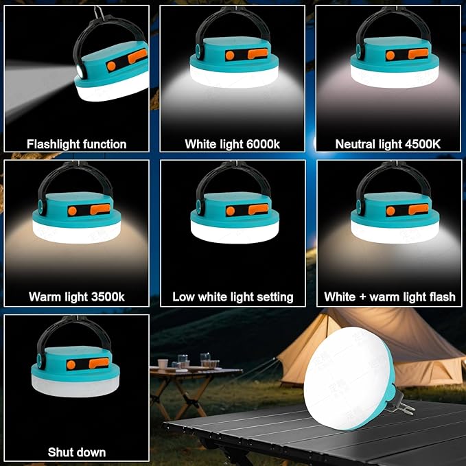 Rechargeable Camping Light MAYDENG 4000mAh, Waterproof LED Light. Suitable - Image 2